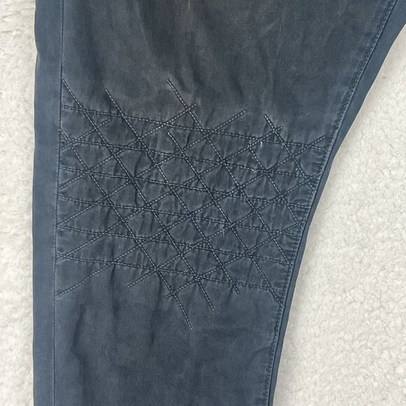 True Religion Dean Geo Quilted Gray Chino Straight Leg Jeans Pants 36/32.5 Taper - Picture 2 of 11